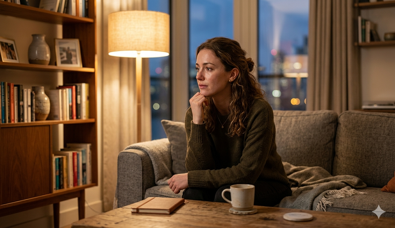 Person reflecting on the impact of words in a relationship